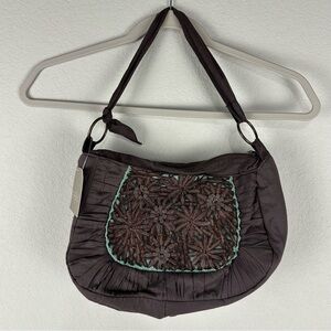 NEW Nest Anthropologie Brown Blue Y2K Shoulder Handbag
